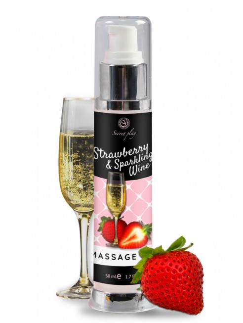 Huile de massage fraise vin pétillant 50 ml - SP6837