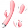 Vibromasseur Rabbit rose vintage 10 vitesse USB - TOZ053BPNK