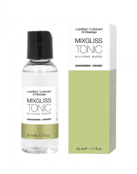 2 en 1 Lubrifiant et huille de massage silicone Mixgliss Tonic Gingembre 50 ML - MG2320