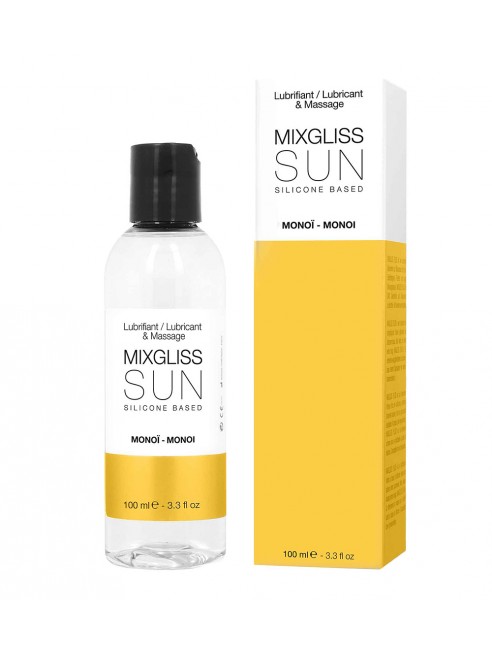 2 en 1 Lubrifiant et huille de massage silicone Mixgliss Sun Monoï 100 ML - MG2212