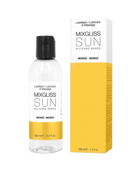 2 en 1 Lubrifiant et huille de massage silicone Mixgliss Sun Monoï 100 ML - MG2212