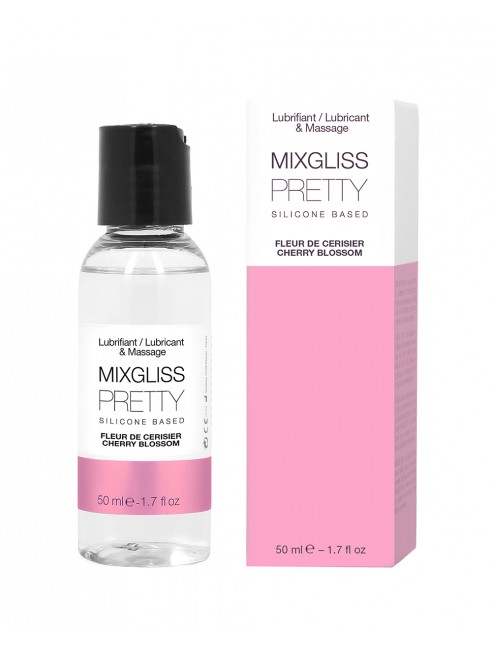 2 en 1 Lubrifiant et huille de massage silicone Mixgliss Pretty Fleur de cerisier 50 ML - MG2511