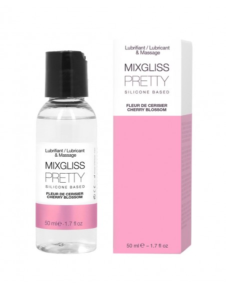 2 en 1 Lubrifiant et huille de massage silicone Mixgliss Pretty Fleur de cerisier 50 ML - MG2511