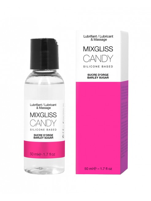 2 en 1 Lubrifiant et huille de massage silicone Mixgliss Candy Sucre d'orge 50 ML - MG2559