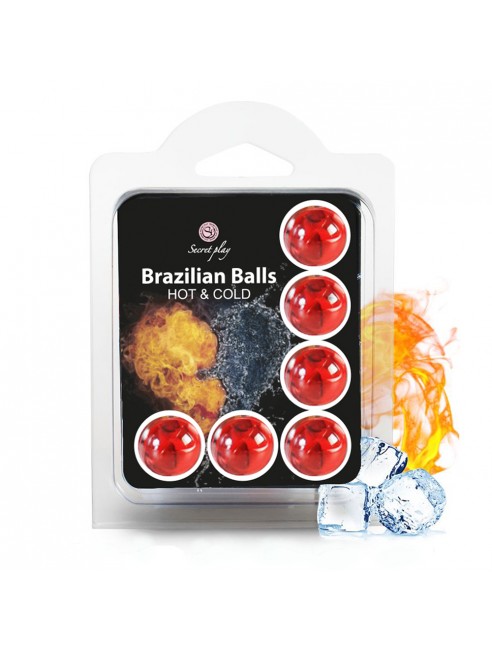 Boules de massage Brésiliennes effet chaud froid x6 - BZ6292