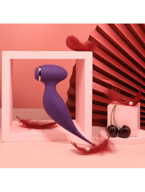 Oiseau du Paradis - Vibromasseur 2 en 1  violet - CR-820PUR