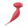 Oiseau du Paradis - Vibromasseur 2 en 1 avec succion et stimulateur rouge - CR-820RED