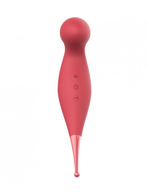 Oiseau du Paradis - Vibromasseur 2 en 1  rouge - CR-820RED