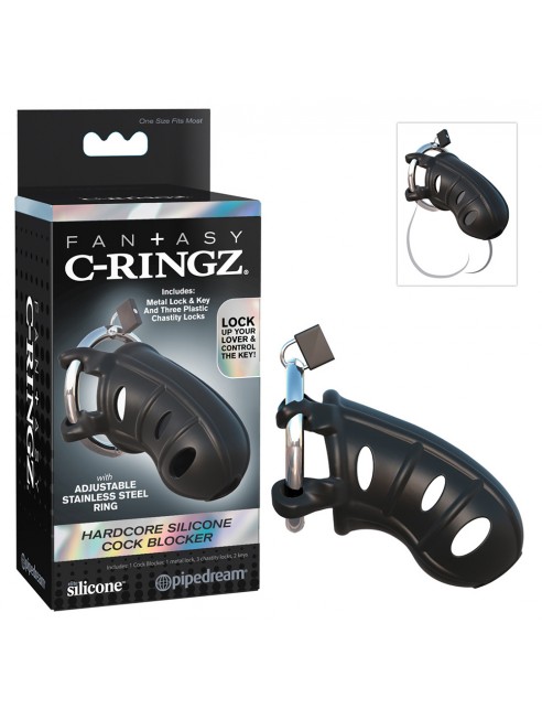 Cage de chasteté en silicone pour pénis C-Ringz - R542539