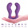 Vibromasseur Violet en forme de U double tête stimulateur point G - USK-V07PUR