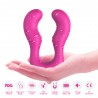 Vibromasseur Rose en forme de U double tête stimulateur point G - USK-07PNK