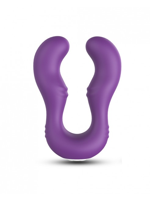 Vibromasseur Violet en forme de U double tête stimulateur point G - USK-V07PUR