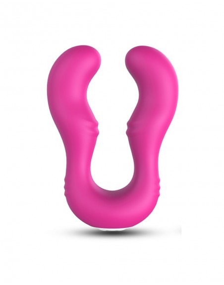 Vibromasseur Rose en forme de U double tête stimulateur point G - USK-07PNK