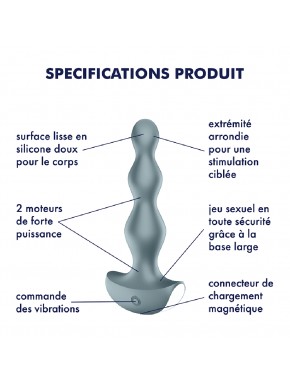 Plug anal vibrant gris Lolli plug 2 Satisfyer - CC5972720010