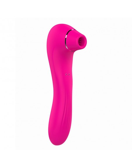 Vibromasseur 10 modes  et stimulateur rose 10 programmes USB - BOZ-047PNK