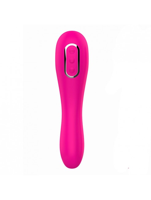 Vibromasseur 10 modes  et stimulateur rose 10 programmes USB - BOZ-047PNK