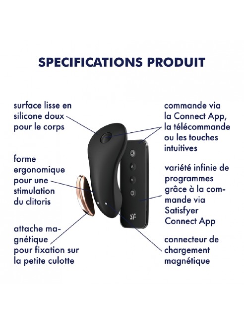 Stimulateur clitoridien connecté USB avec télécommande Little Secret Satisfyer - CC597253