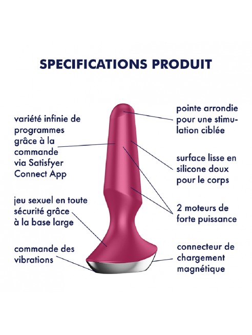 Plug anal vibrant connecté USB ilicious 2 Berry Satisfyer - CC597276