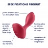 Plug anal vibrant rouge USB Backdoor Lover Satisfyer - CC597728