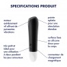 Vibromasseur noir USB Ultra Power Bullet 2 Satisfyer - CC597732