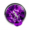 Plug bijou aluminium violet avec clochettes Taille S -  RY-001-A-ZB