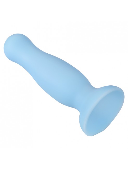 Plug anal ventouse bleu pastel taille M - A-001-M-BLUDT