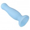 Plug anal ventouse bleu pastel taille M - A-001-M-BLUDT