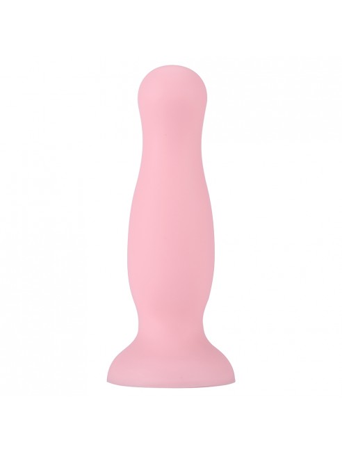 Plug anal ventouse rose pastel taille S - A-001-S-PNKDT