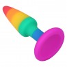 Plug anal multicolore taille S - A-032-RAI-S