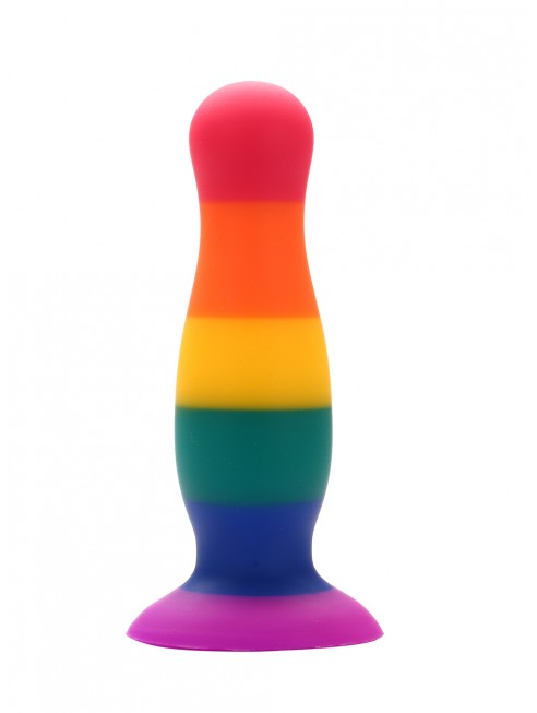 Plug anal ventouse multicolore taille S - A-005-RAI-S