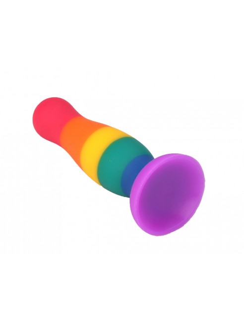 Plug anal ventouse multicolore taille M - A-005-RAI-M