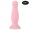 Plug anal ventouse rose pastel taille S - A-001-S-PNKDT