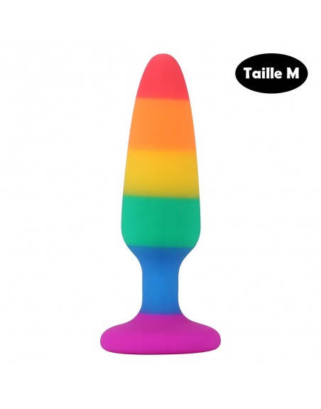 Plug anal multicolore taille M - A-032-RAI-M