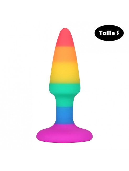 Plug anal multicolore taille S - A-032-RAI-S