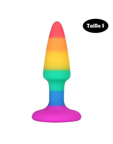 Plug anal multicolore taille S - A-032-RAI-S