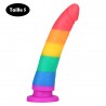 Gode ventouse multicolore taille S - DO-045-RAI-S