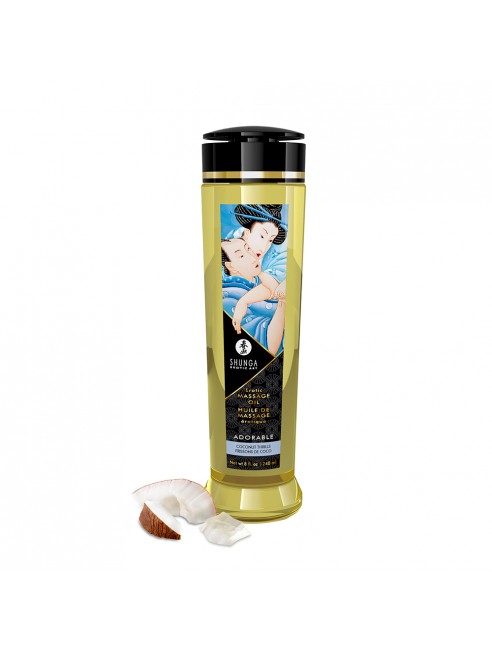 Huile de massage frissons de coco aphrodisiaque 250ml