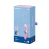 Vibromasseur rabbit rose/vert chauffant USB connecté Hot Lover Satisfyer - CC597746