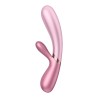 Vibromasseur rabbit rose/vert chauffant USB connecté Hot Lover Satisfyer - CC597746