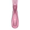 Vibromasseur rabbit rose/vert chauffant USB connecté Hot Lover Satisfyer - CC597746