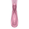 Vibromasseur rabbit rose/vert chauffant USB connecté Hot Lover Satisfyer - CC597746