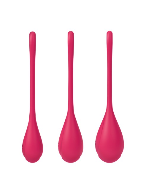 Set de 3 boules de geisha rouge Yoni Power 1 Satisfyer - CC597751