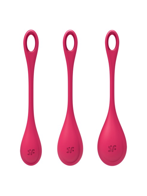 Set de 3 boules de geisha rouge Yoni Power 1 Satisfyer - CC597751