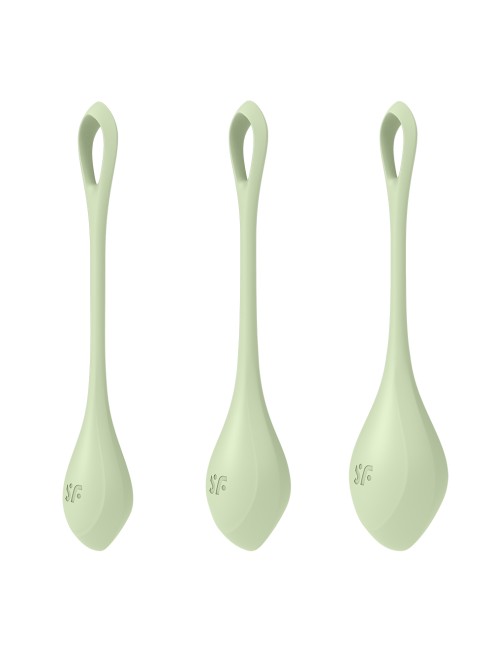 Set de 3 boules de geisha vert  Yoni Power 2 Satisfyer - CC5977512