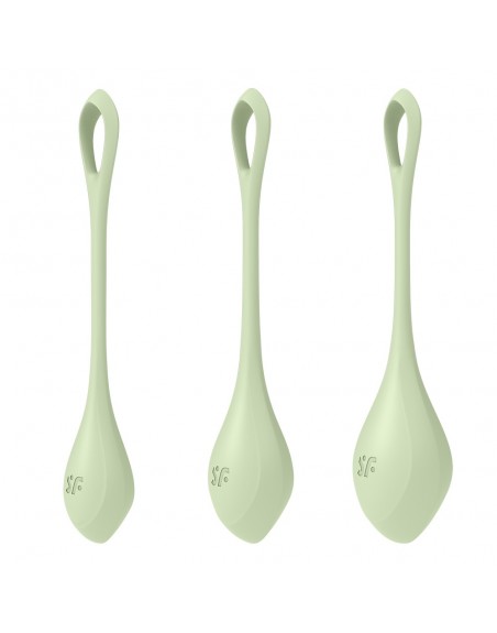 Set de 3 boules de geisha vert  Yoni Power 2 Satisfyer - CC5977512