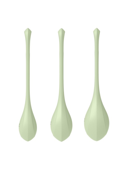 Set de 3 boules de geisha vert  Yoni Power 2 Satisfyer - CC5977512