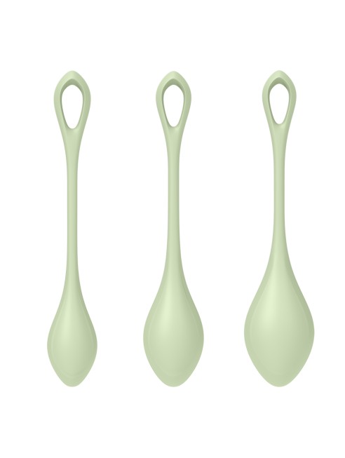 Set de 3 boules de geisha vert  Yoni Power 2 Satisfyer - CC5977512