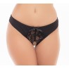 Culotte ouvert noir  - REN1157-BLK