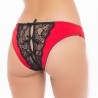 Culotte ouvert noir et rouge - REN1157-RED