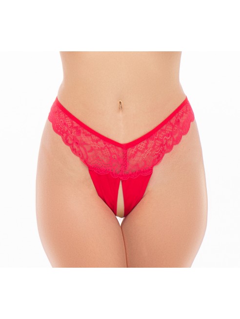 String fendu rouge - REN1159-RED